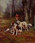 Charles Olivier De Penne Hunting Dogs At Rest painting